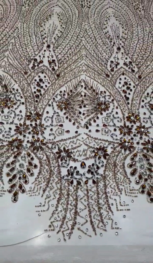 LUXURY HANDMADE EMBELLISHED FABRICS WITH STONES