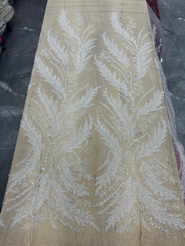 FSL-BRF- FEB- 047 Luxury European Bridal Lace – Premium Ivory Wedding Fabrics (5 Yards)