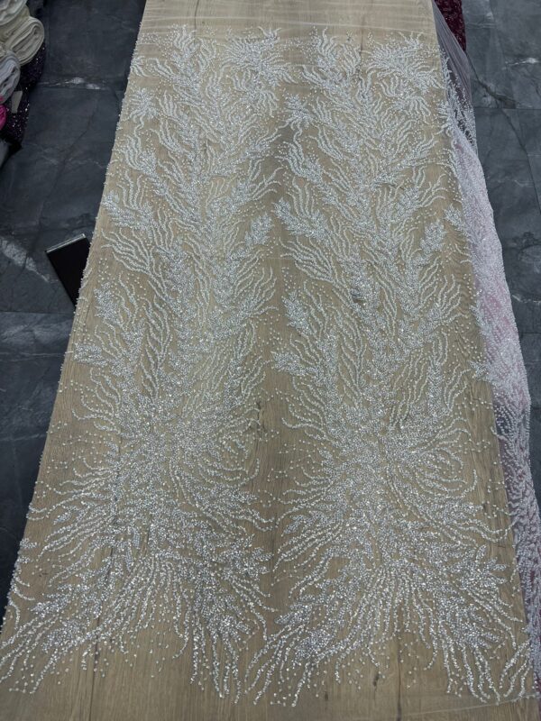 FSL-BRF- FEB- 048 Luxury European Bridal Lace – Premium Ivory Wedding Fabrics (5 Yards)