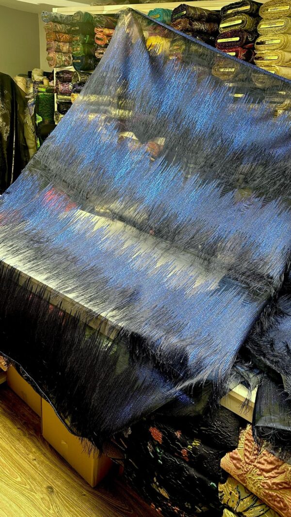 Luxury European Brocade with Fringe Details – A Statement Fabric for Haute Couture 5 meter - Image 3