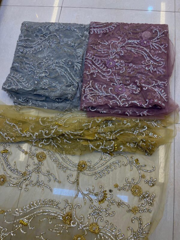 Luxury Hand-Beaded Crystal Lace in 3 colors CopyFSL- LEF- FEB-006 - Image 4