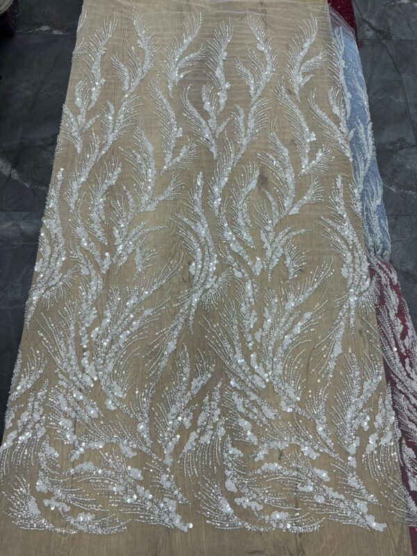 FSL-BRF- FEB- 010 Luxury European Bridal Lace – Premium Ivory Wedding Fabrics (5 Yards)