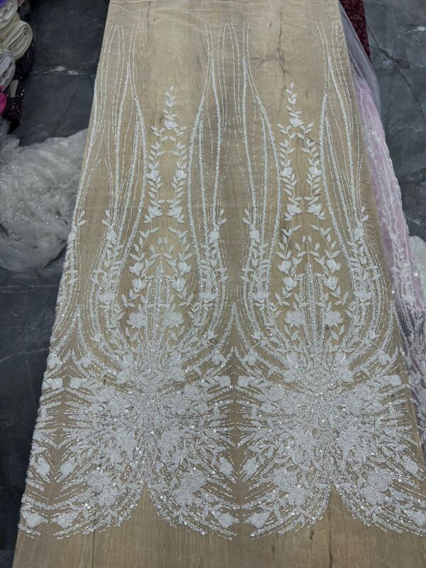 FSL-BRF- FEB- 046 Luxury European Bridal Lace – Premium Ivory Wedding Fabrics (5 Yards)