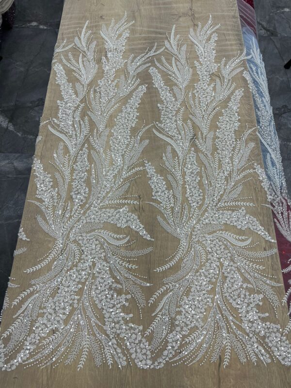 FSL-BRF- FEB- 004 Luxury European Bridal Lace – Premium Ivory Wedding Fabrics (5 Yards)