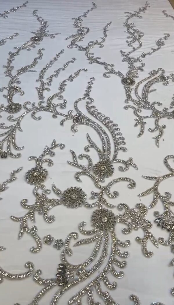 Luxury Hand-Beaded Crystal Lace in 3 colors CopyFSL- LEF- FEB-006 - Image 3