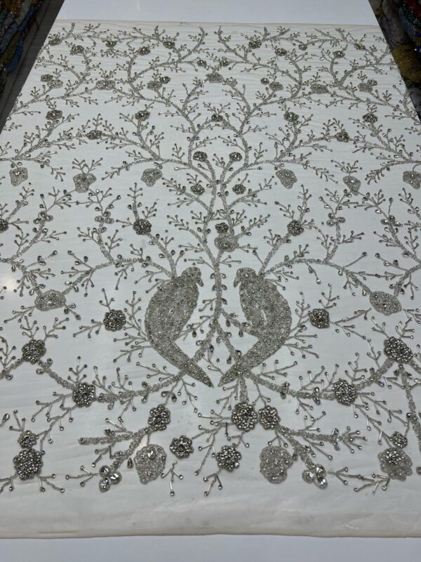 Luxury Embellished Lace Fabric –Intricate Nature-Inspired Patterns FSL-LEF-FEB-033 - Image 5