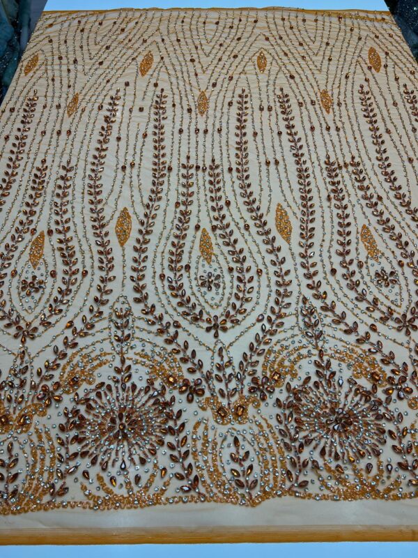 Luxury Embellished Lace Fabric –A Symphony of Colours and EleganceFSL-LEF-FEB-023 - Image 2