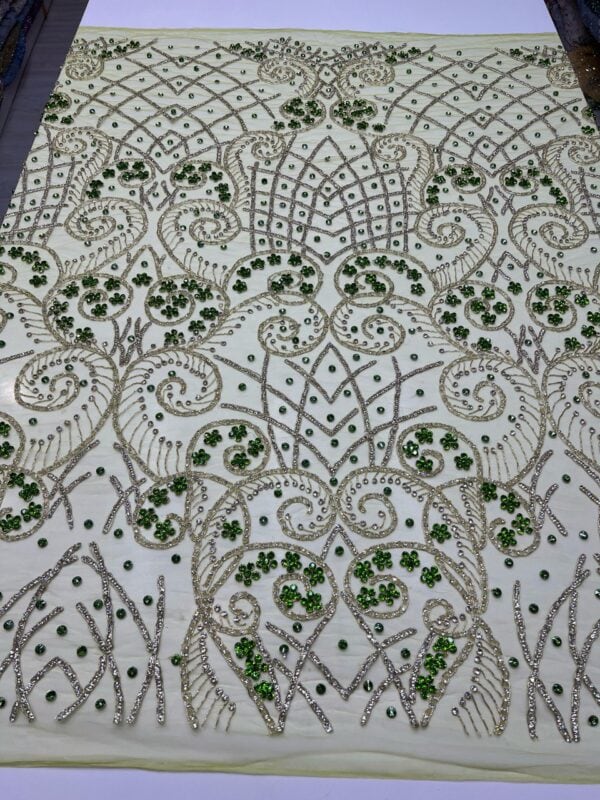 Luxury Embellished Lace Fabric –A Timeless Art FSL-LEF-FEB-032 - Image 6