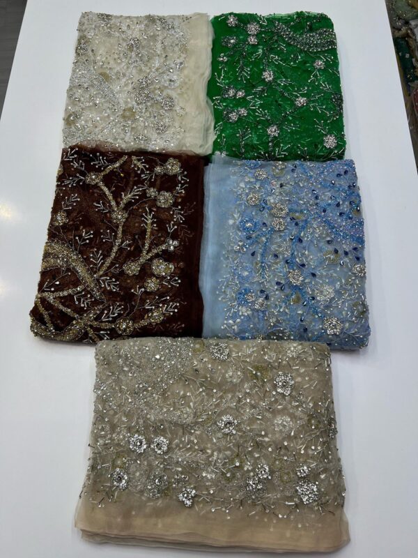 Luxury Embellished Lace Fabric –Intricate Nature-Inspired Patterns FSL-LEF-FEB-033 - Image 6