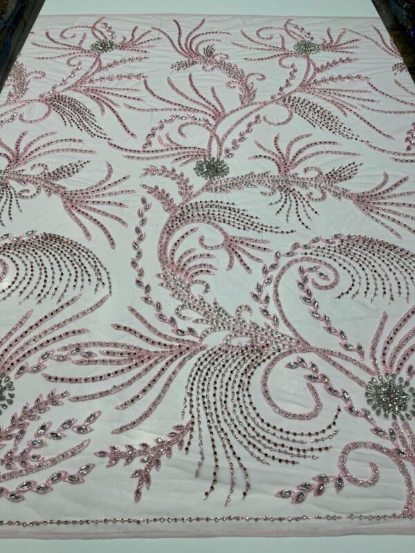 Luxury Embellished Lace Fabric –Luxurious Embroidered Fabric Collection FSL-LEF-FEB-044