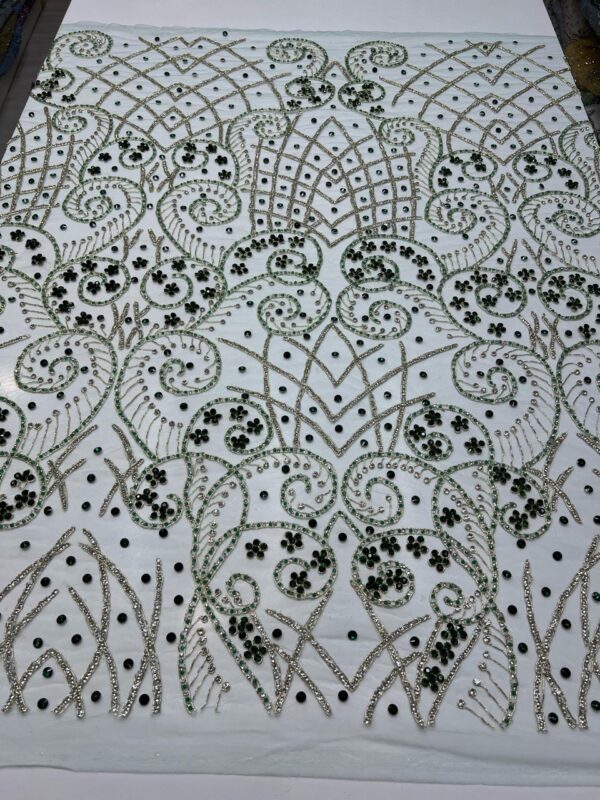 Luxury Embellished Lace Fabric –A Timeless Art FSL-LEF-FEB-032 - Image 5