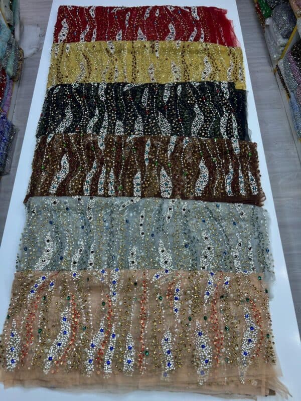 Luxury Embellished Lace Fabric –A Masterpiece of Craftsmanship FSL-LEF-FEB-038 - Image 7