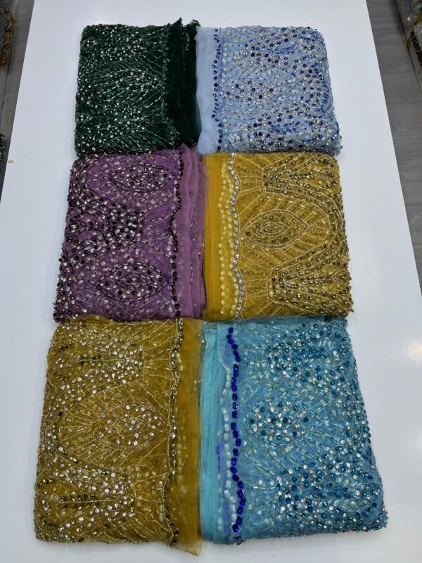 Luxury Embellished Lace Fabrics –Exquisite Handcrafted Premium Fabrics FSL-LEF-FEB-057 - Image 7