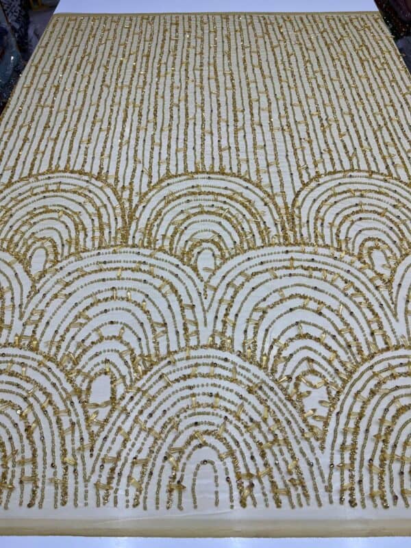 Luxury Embellished Lace Fabrics – Embroidery collection FSL-LEF-FEB-115 (4 yards) - Image 5