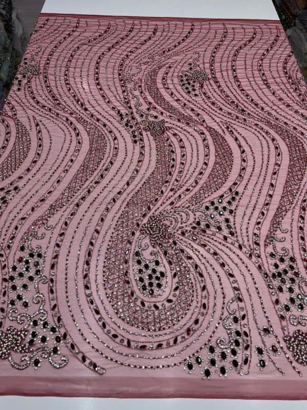 Luxury Embellished Lace Fabric – Fabric Collection FSL-LEF-FEB-125 (comes in 4 yards) - Image 9