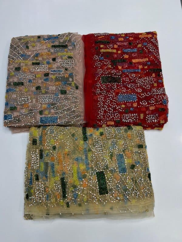 Luxury Embellished Lace Fabric –Embellished Fabric Collection FSL-LEF-FEB-143 (4 yards) - Image 4