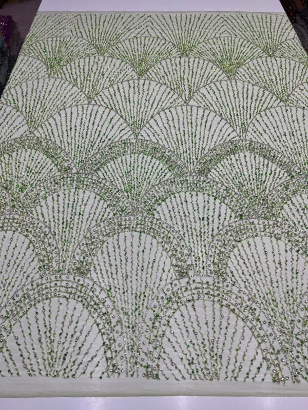 Luxury Embellished Lace Fabric –Embellished Fabric Collection FSL-LEF-FEB-147 (4 yards) - Image 4