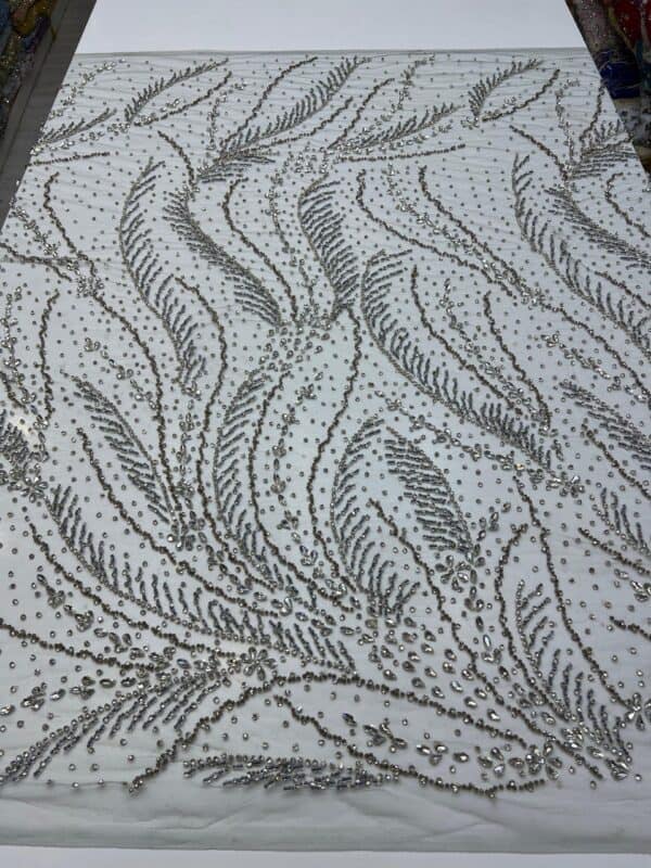 Luxury Embellished Lace Fabric –Embellished Fabric Collection FSL-LEF-FEB-152 (4 yards) - Image 6