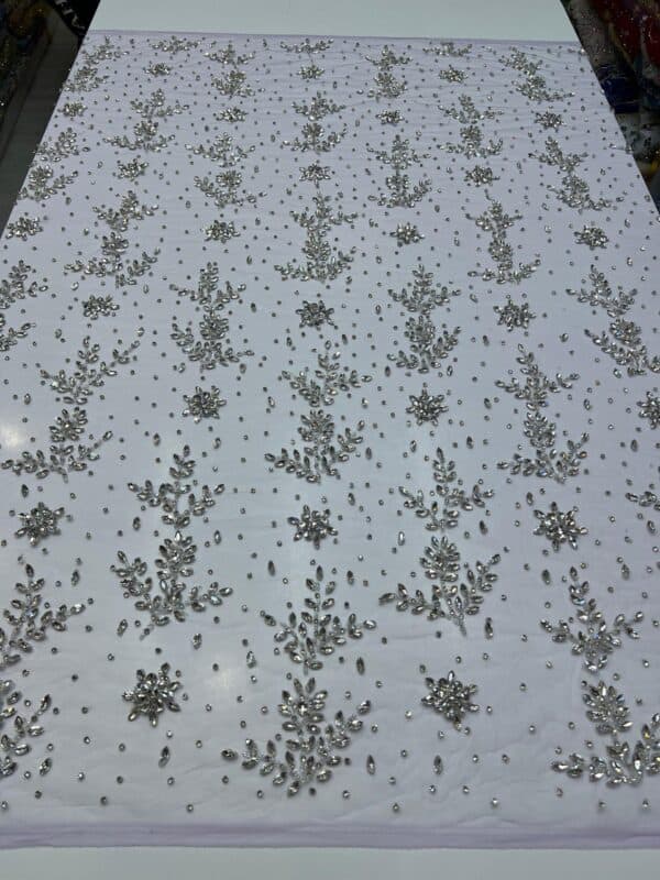 Luxury Embellished Lace Fabric –Embellished Fabric Collection FSL-LEF-FEB-153 (4 yards) - Image 8