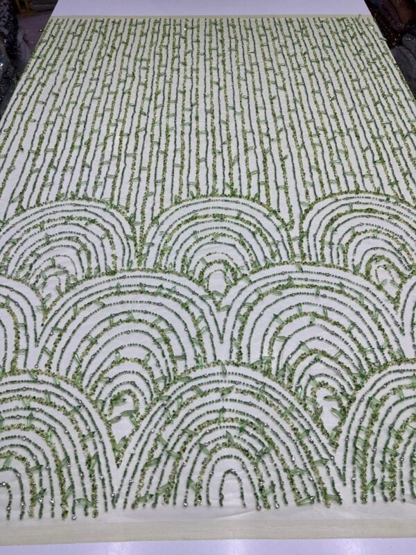 Luxury Embellished Lace Fabrics – Embroidery collection FSL-LEF-FEB-115 (4 yards) - Image 4