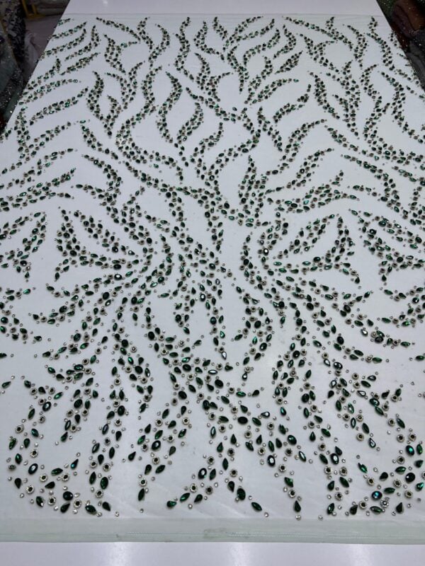 Luxury Embellished Lace Fabric –Embellished Fabric Collection FSL-LEF-FEB-128 (4 yards) - Image 2
