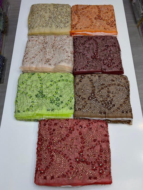 Luxury Embellished Lace Fabric –Embellished Fabric Collection FSL-LEF-FEB-132 (4 yards) - Image 6