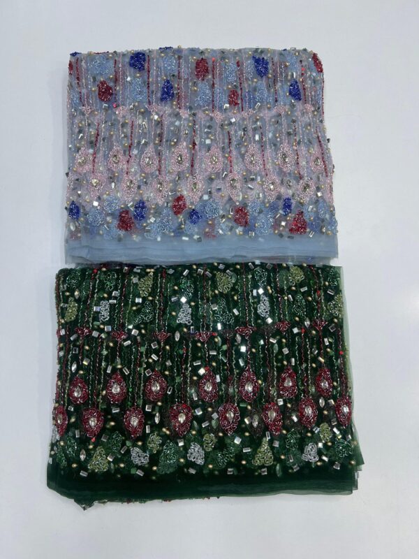 Luxury Embellished Lace Fabric –Embellished Fabric Collection FSL-LEF-FEB-144 (4 yards) - Image 3