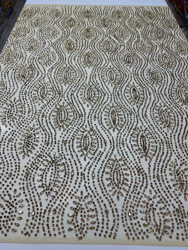 Luxury Embellished Lace Fabrics – Embroidery collection FSL-LEF-FEB-118 (4 yards) - Image 2