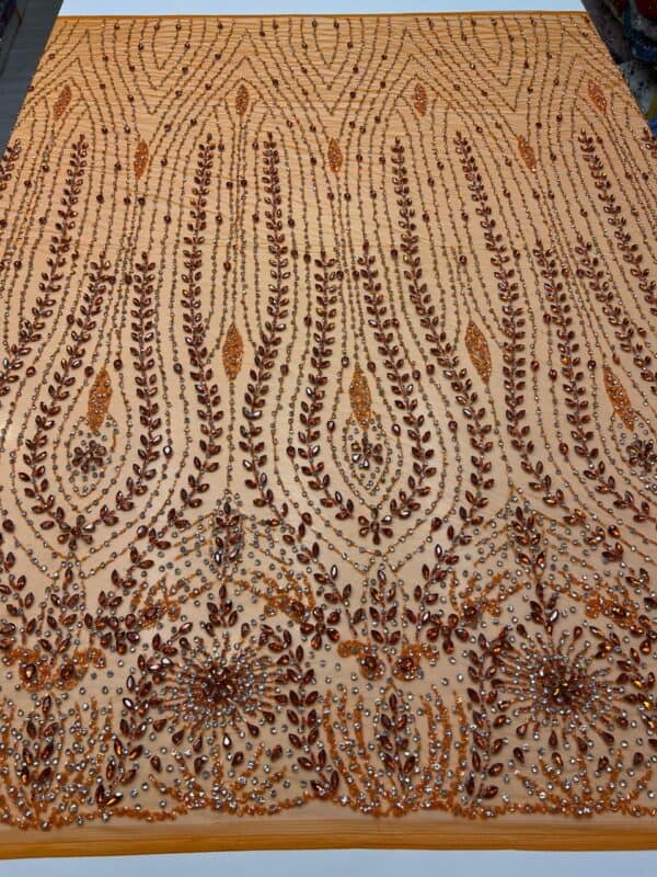 Luxury Embellished Lace Fabrics – Embroidery collection FSL-LEF-FEB-123 (4 yards) - Image 2