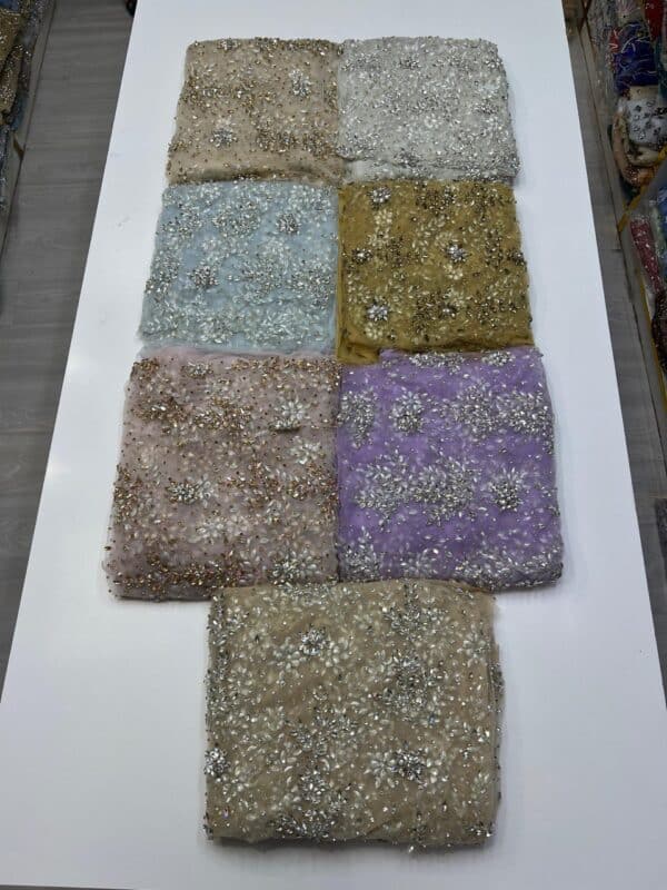 Luxury Embellished Lace Fabric –Embellished Fabric Collection FSL-LEF-FEB-153 (4 yards) - Image 6