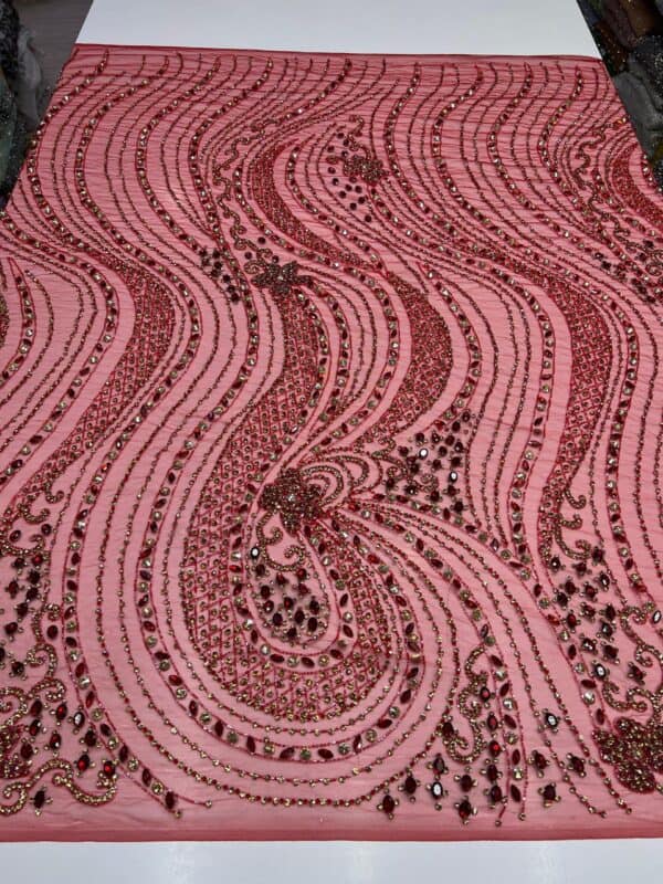 Luxury Embellished Lace Fabric – Fabric Collection FSL-LEF-FEB-125 (comes in 4 yards) - Image 7