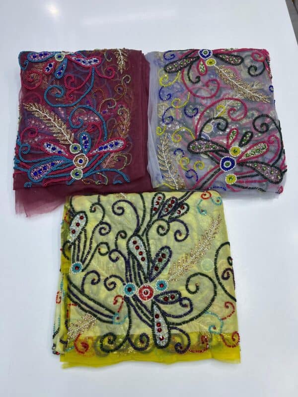 Luxury Embellished Lace Fabric –Embellished Fabric Collection FSL-LEF-FEB-140 (4 yards) - Image 4