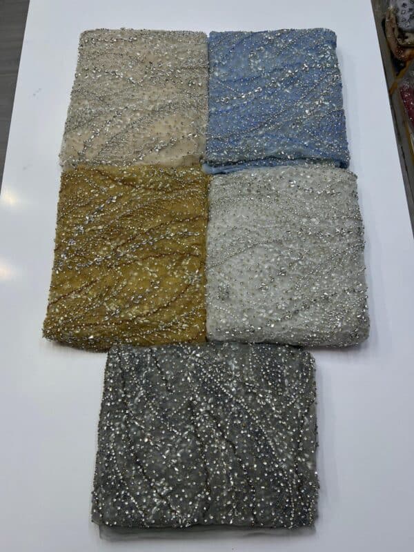 Luxury Embellished Lace Fabric –Embellished Fabric Collection FSL-LEF-FEB-152 (4 yards) - Image 3