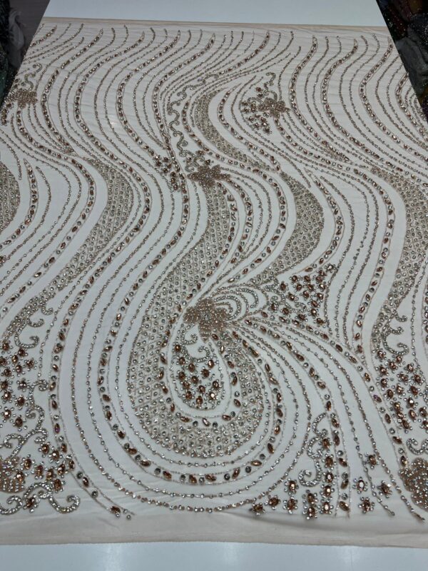Luxury Embellished Lace Fabric – Fabric Collection FSL-LEF-FEB-125 (comes in 4 yards) - Image 5