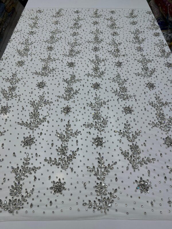 Luxury Embellished Lace Fabric –Embellished Fabric Collection FSL-LEF-FEB-153 (4 yards) - Image 3