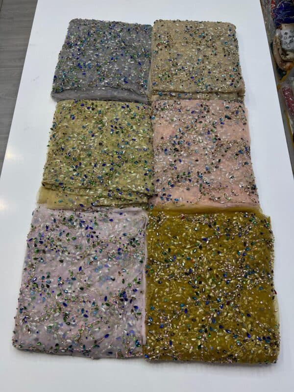 Luxury Embellished Lace Fabric –Embellished Fabric Collection FSL-LEF-FEB-154 (4 yards) - Image 2