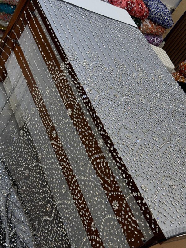 Luxury Embellished Lace Fabric –Embellished Fabric Collection FSL-LEF-FEB-136 (4 yards) - Image 7