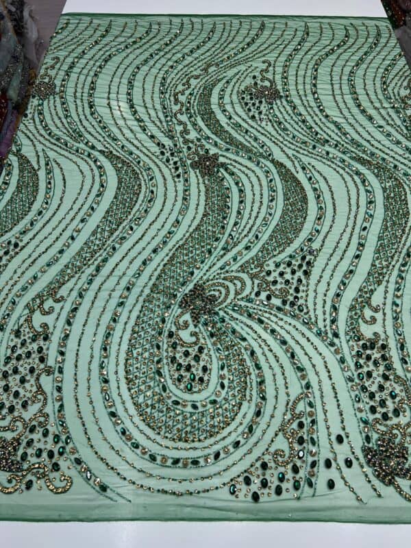 Luxury Embellished Lace Fabric – Fabric Collection FSL-LEF-FEB-125 (comes in 4 yards) - Image 2