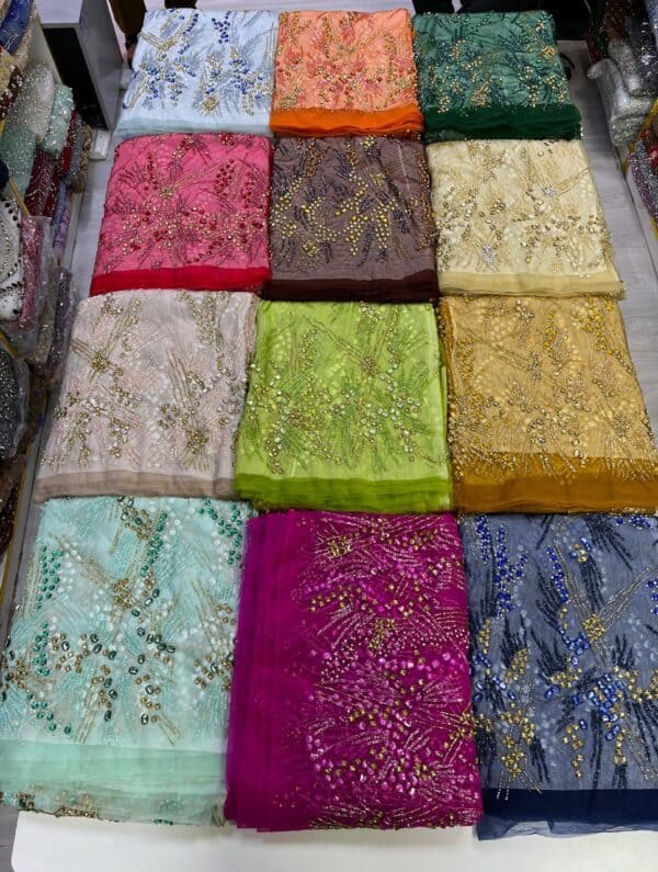 Luxury Embellished Lace Fabric –Embellished Fabric Collection FSL-LEF-FEB-198 (4 yards) - Image 11
