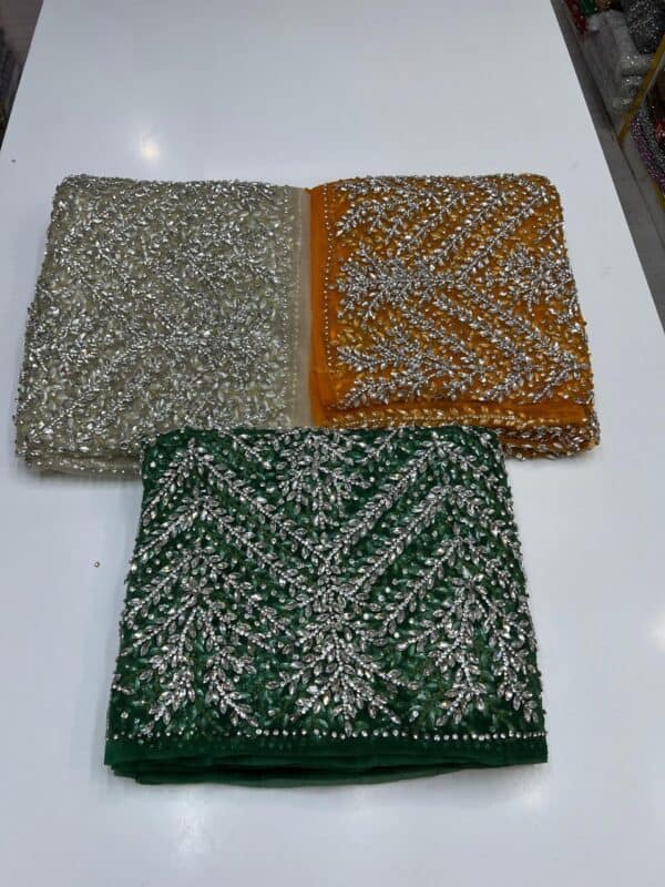 Luxury Embellished Lace Fabric –Embellished Fabric Collection FSL-LEF-FEB-175 (4 yards) - Image 4