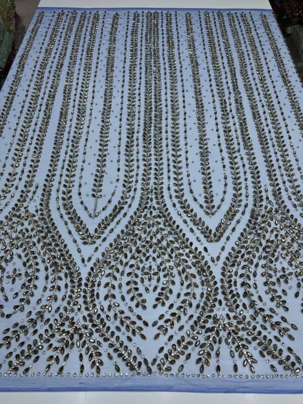 Luxury Embellished Lace Fabric –Embellished Fabric Collection FSL-LEF-FEB-176 (4 yards) - Image 3