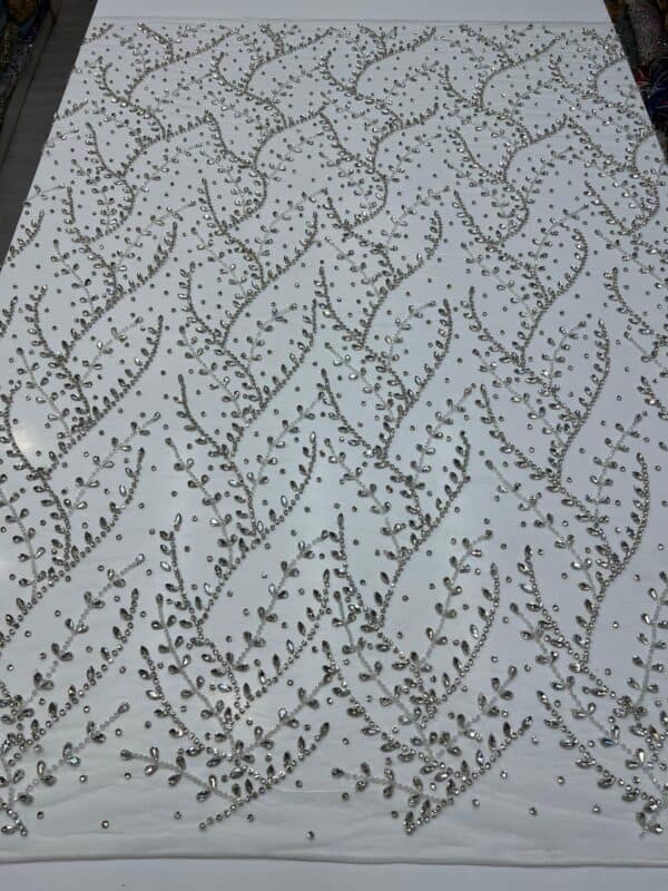 Luxury Embellished Lace Fabric –Embellished Fabric Collection FSL-LEF-FEB-177 (4 yards) - Image 8