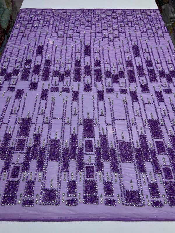 Luxury Embellished Lace Fabric –Embellished Fabric Collection FSL-LEF-FEB-181 (4 yards) - Image 12