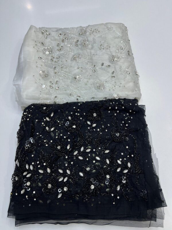 Luxury Embellished Lace Fabric –Embellished Fabric Collection FSL-LEF-FEB-197 (4 yards) - Image 3