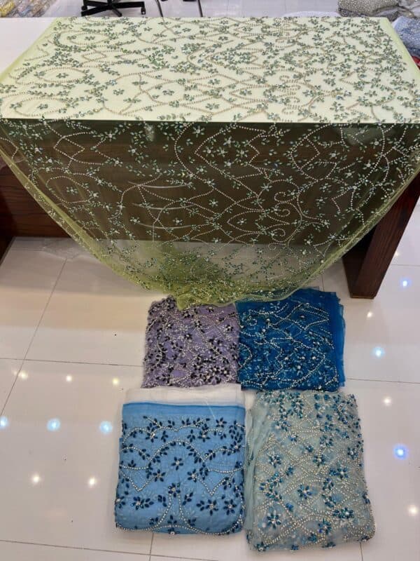Luxury Stone Embellished Fabric