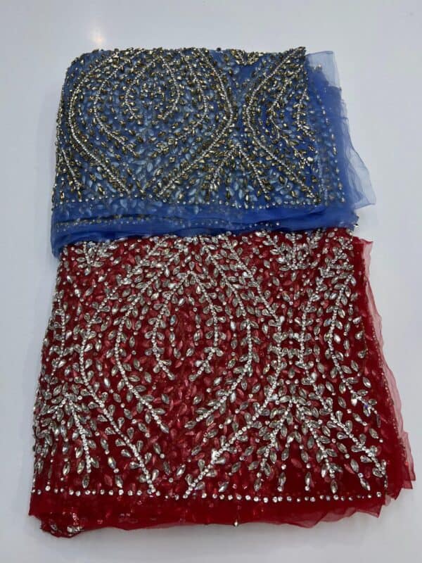 Luxury Embellished Lace Fabric –Embellished Fabric Collection FSL-LEF-FEB-176 (4 yards) - Image 2
