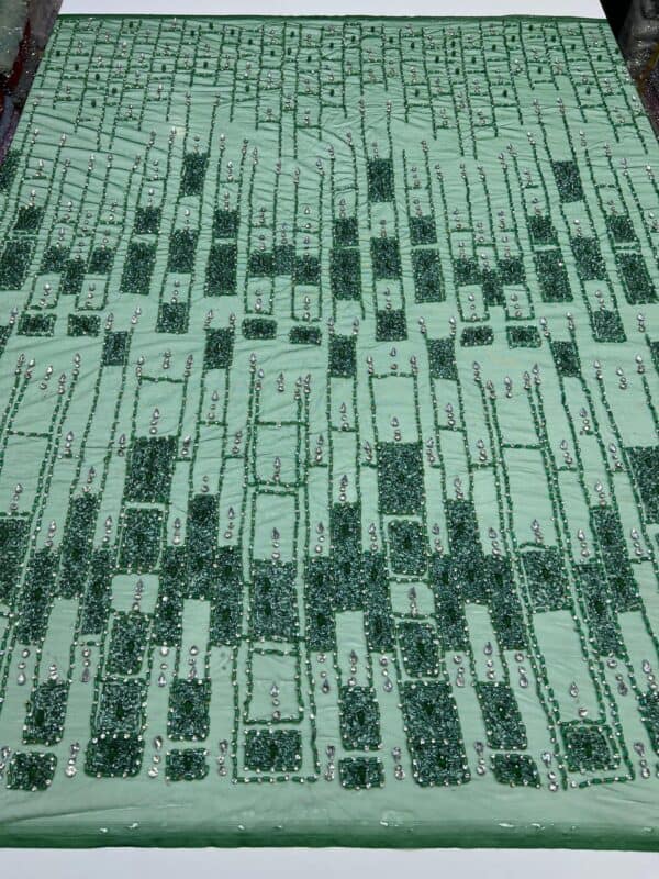 Luxury Embellished Lace Fabric –Embellished Fabric Collection FSL-LEF-FEB-181 (4 yards) - Image 11