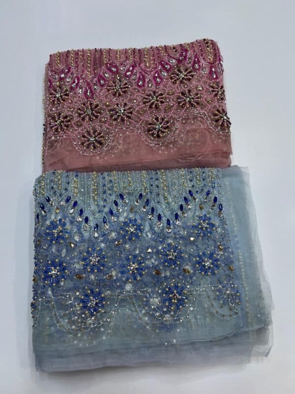 Luxury Embellished Lace Fabric –Embellished Fabric Collection FSL-LEF-FEB-182 (4 yards) - Image 2