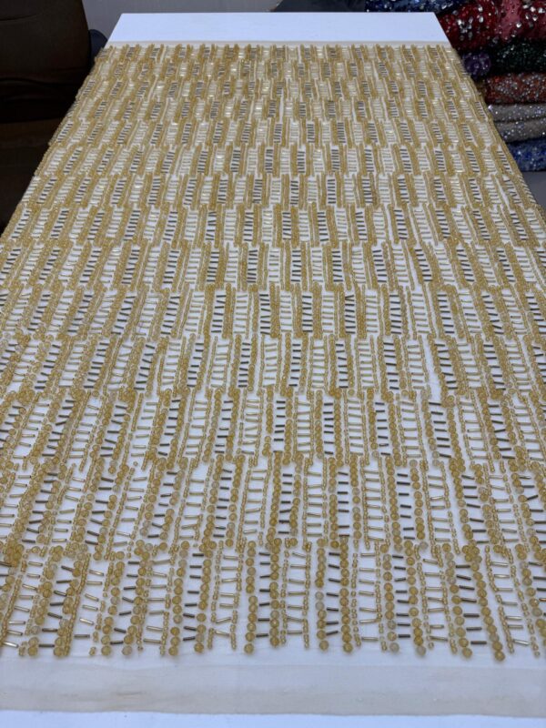 Luxury Embellished Lace Fabric –Embellished Fabric Collection FSL-LEF-FEB-187 (4 yards) - Image 2