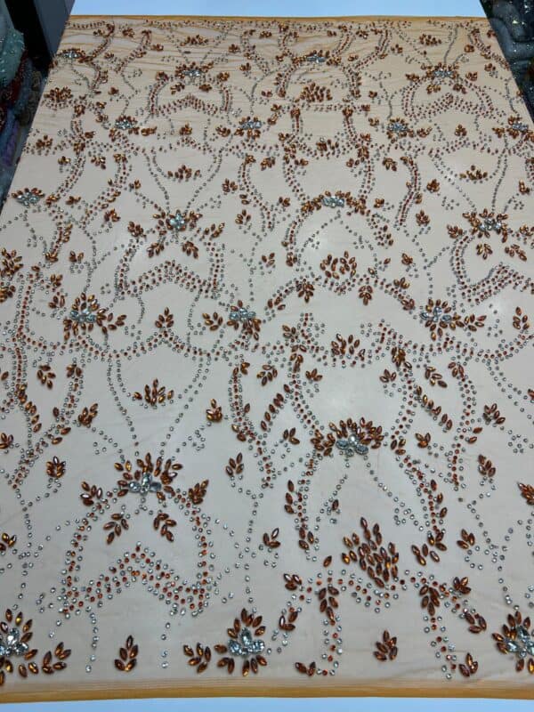 Luxury Embellished Lace Fabric –Embellished Fabric Collection FSL-LEF-FEB-192(4 yards) - Image 2